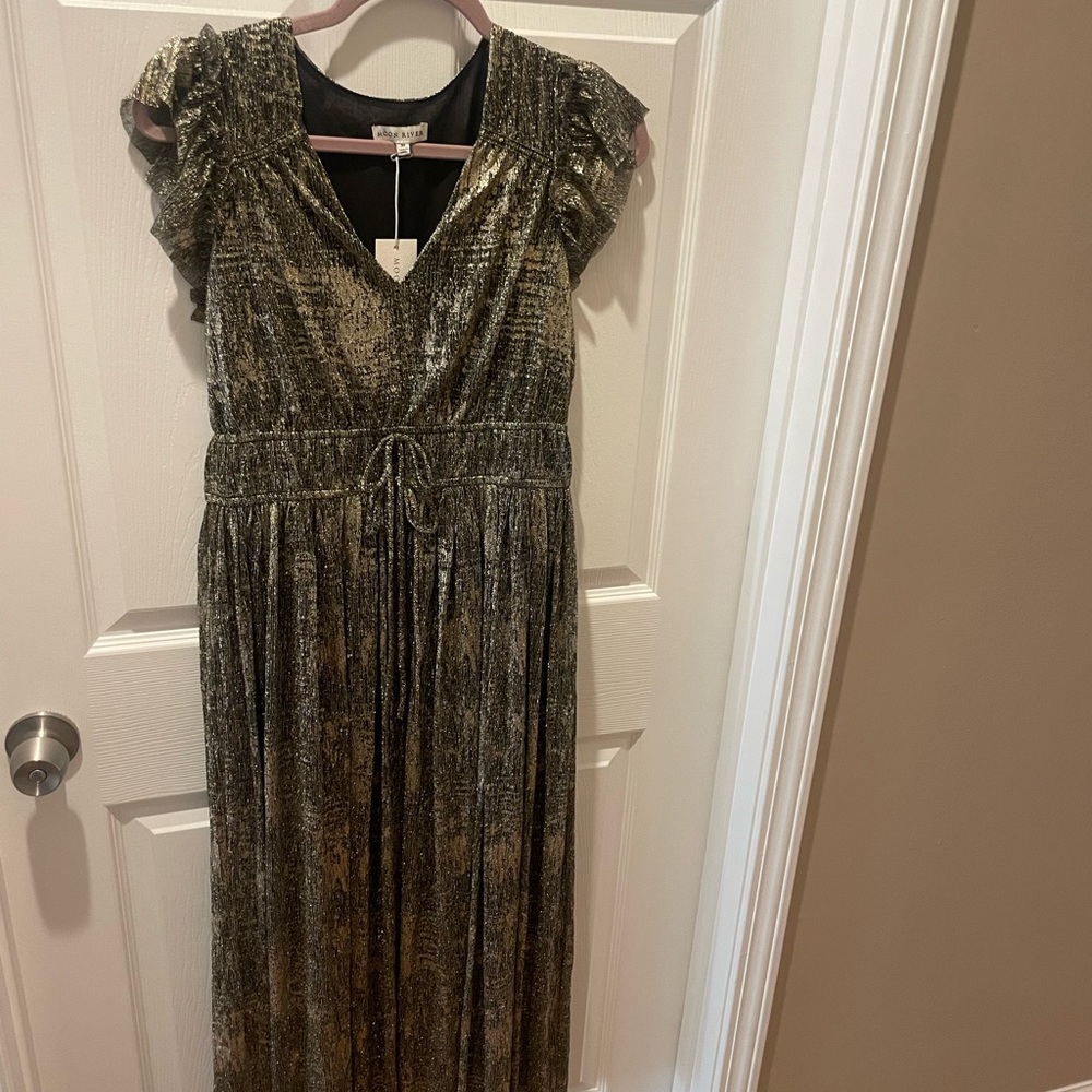 Moon River Shimmering Gold Dress